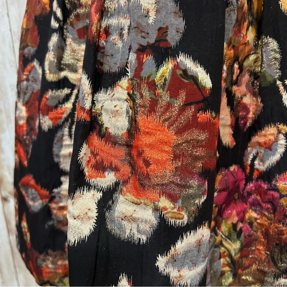 Anthropologie Leifsdottir Adelita Floral Shimmer Mini Dress, Size 4 - Picture 3 of 11
